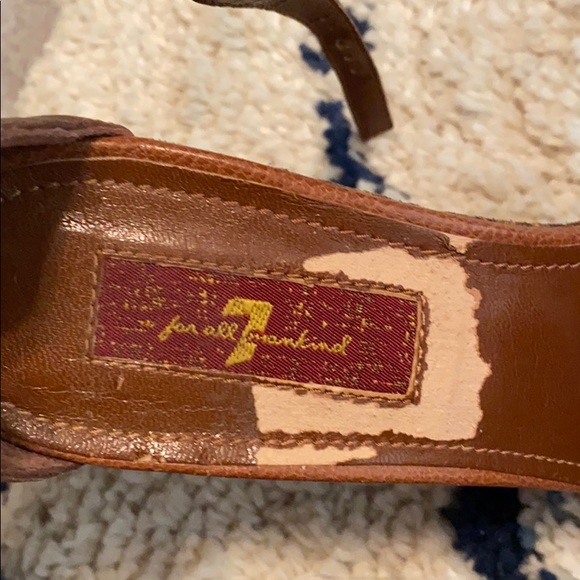 7 for all mankind brown snakeprint heels - Picture 4 of 5